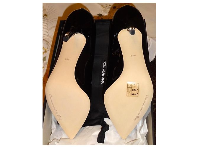 Dolce & Gabbana classiche scarpe in pelle modello Bellucci n: 36,5 Nero - vista 11