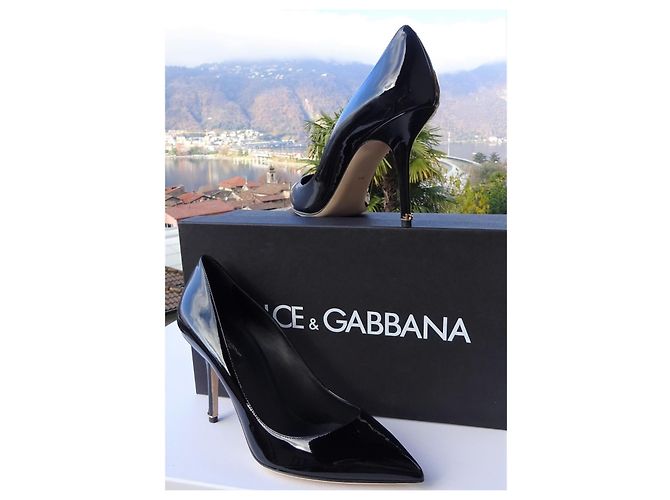 Dolce & Gabbana Neu! Lederschuhe Modell Bellucci Größe: 37 Schwarz - Ansicht 5