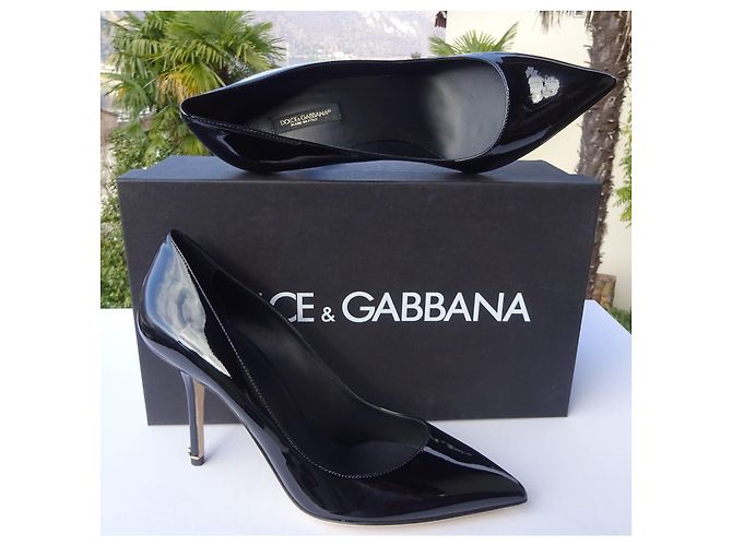Dolce & Gabbana Neu! Lederschuhe Modell Bellucci Größe: 37 Schwarz - Ansicht 6