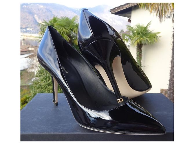 Dolce & Gabbana Neu! Lederschuhe Modell Bellucci Größe: 37 Schwarz - Ansicht 8