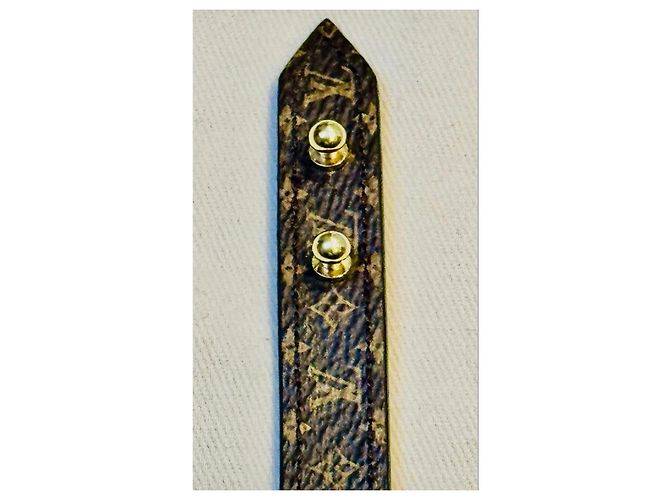 Pulsera Monogram Louis Vuitton Castaño Gold hardware - vista 18
