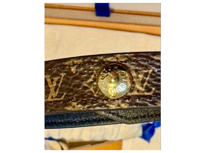 Pulsera Monogram Louis Vuitton Castaño Gold hardware - vista 4
