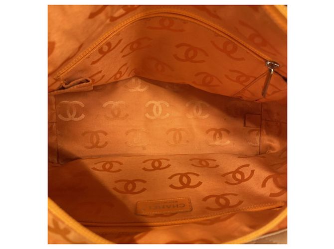 Chanel Cambon Tote Tasche Beige Orange - Ansicht 4