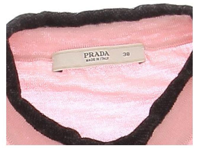 Prada JPG bedruckter Kaschmir Cardigan Rosa Pink - Ansicht 5