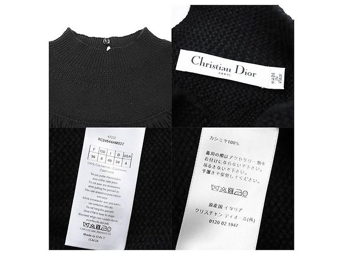 Pullover 100% Cashmere Christian Dior Nero - vista 10