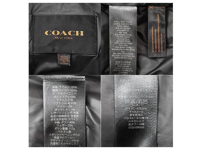 Jaqueta Coach de couro de ovelha e vaca em nylon Preto - vista 10