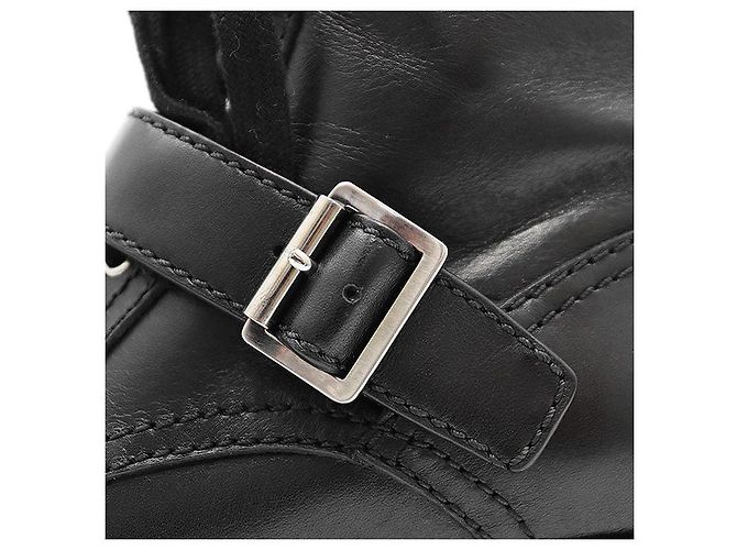 Botas de cuero de ternera Prada 3T5917 Negro - vista 14