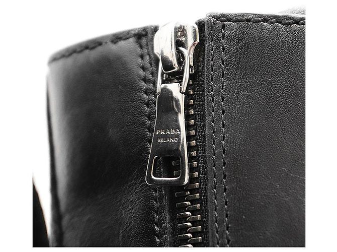 Botas de cuero de ternera Prada 3T5917 Negro - vista 15