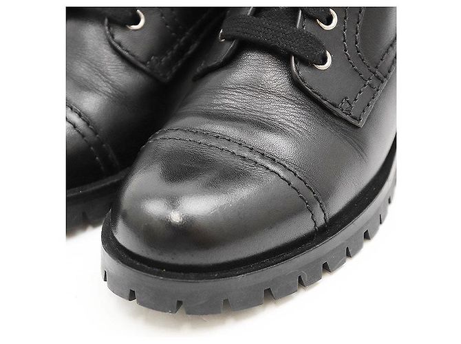 Botas de cuero de ternera Prada 3T5917 Negro - vista 16