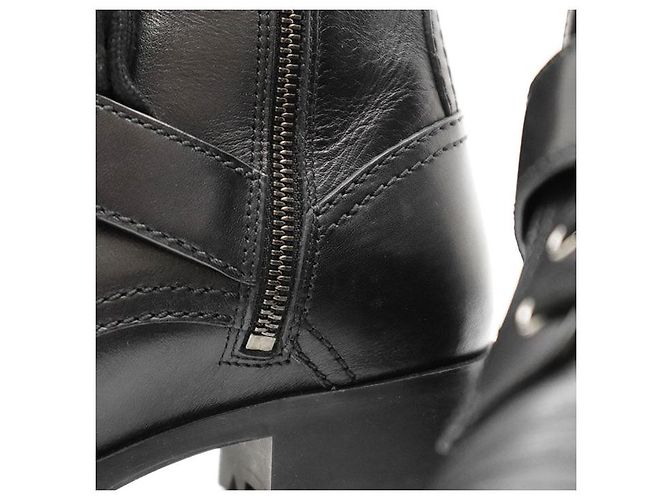 Botas de cuero de ternera Prada 3T5917 Negro - vista 5