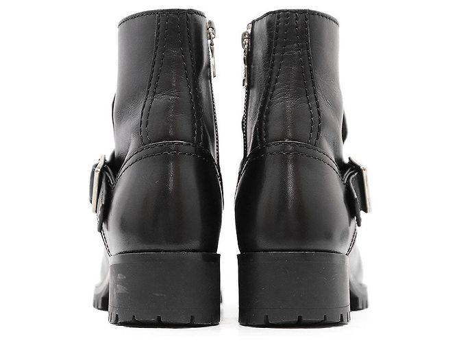 Botas de cuero de ternera Prada 3T5917 Negro - vista 9
