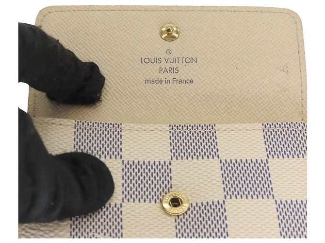 Louis Vuitton Multicles 4 Damier Azur Key Case Brown White - view 7