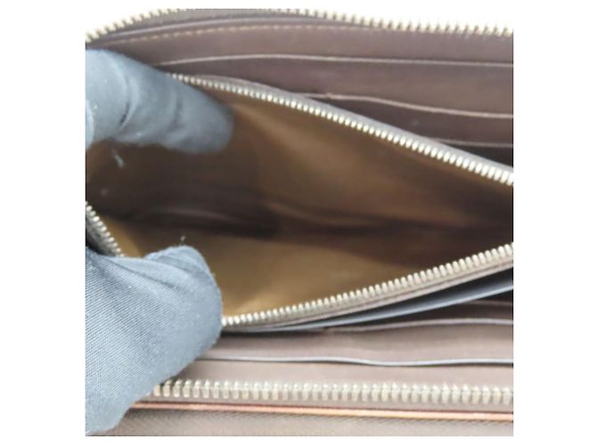 Cartera larga de cuero Tali Scritto Berluti Castaño - vista 14