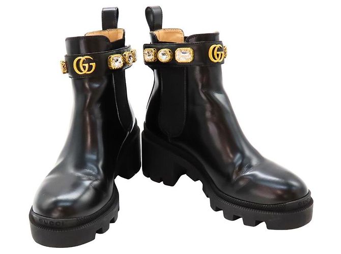 Botas de cuero Gucci GG Marmont - vista 2