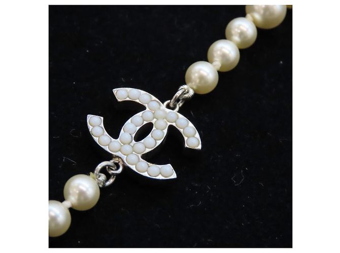Timeless Collar Largo de Perlas Chanel Plata - vista 5