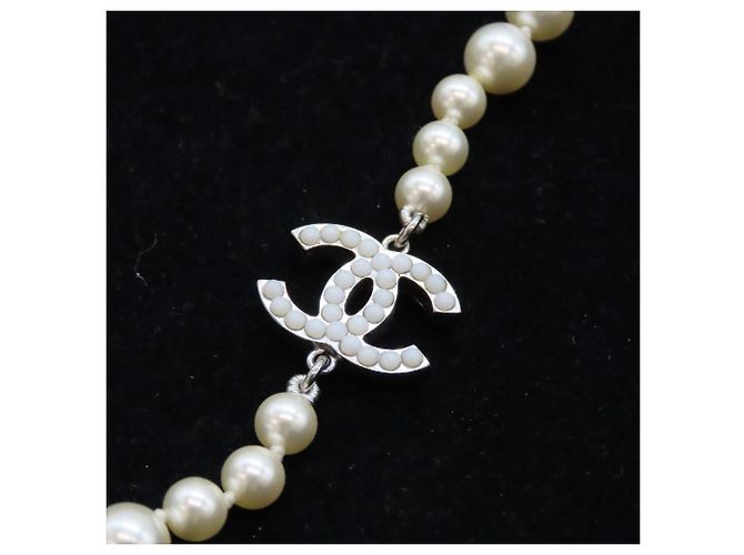 Timeless Collar Largo de Perlas Chanel Plata - vista 7