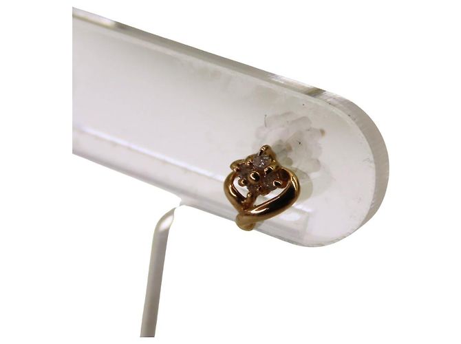 Autre Marque Orecchini a forma di cuore in diamante Au750 D'oro - vista 3