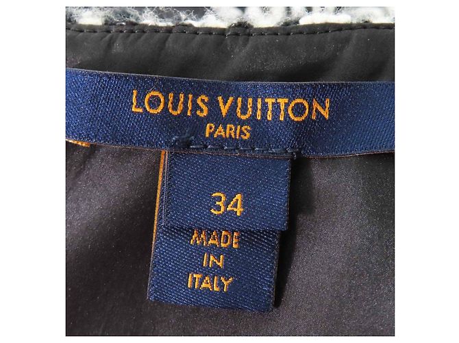 Wollkleid Louis Vuitton Schwarz Weiß - vista 13