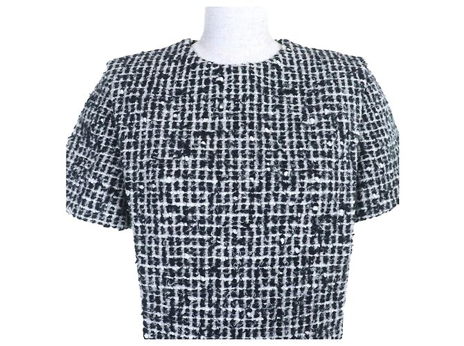 Wollkleid Louis Vuitton Schwarz Weiß - vista 4
