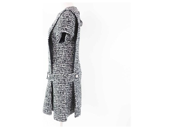 Wollkleid Louis Vuitton Schwarz Weiß - vista 5