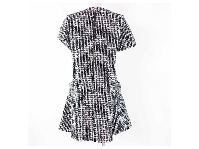 Wollkleid Louis Vuitton Schwarz Weiß - vista 7