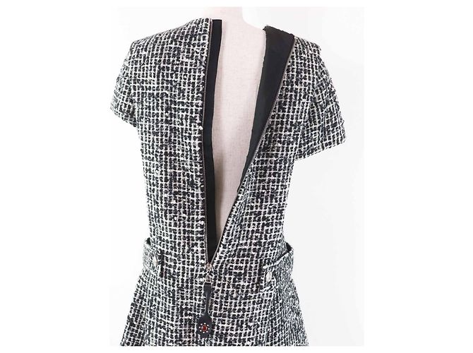 Wollkleid Louis Vuitton Schwarz Weiß - vista 9