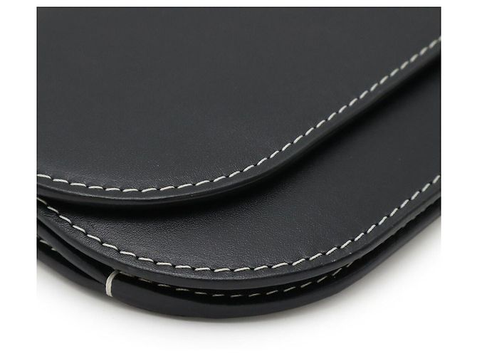 Borsa a Spalla in Pelle Loewe Gate Anagram Nero - vista 3