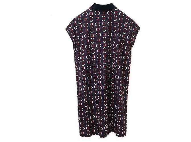 Vestido Polo de Algodón Hermès Blanco Roja Azul Azul marino - vista 2