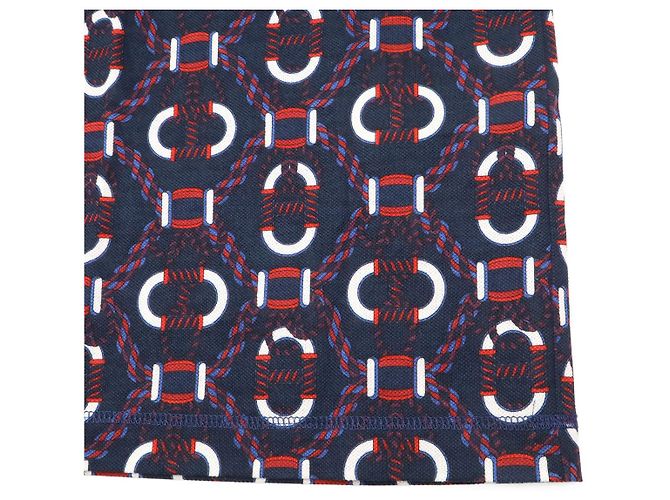 Vestido Polo de Algodón Hermès Blanco Roja Azul Azul marino - vista 5
