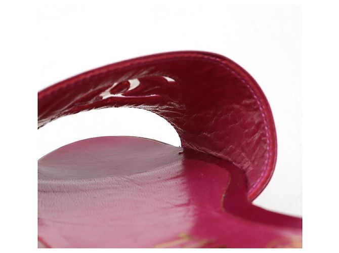 Sandali in pelle Chanel Coco Mark Rosa Fuschia - vista 6