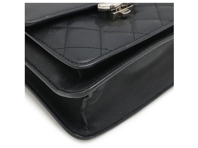 Timeless Borsa a Spalla in Pelle di Vitello Chanel Coco Mark Nero - vista 3