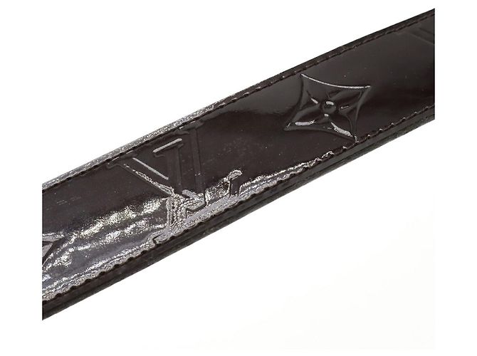 Cinturón de cuero Monogram Vernis de Louis Vuitton Burdeos Púrpura - vista 5