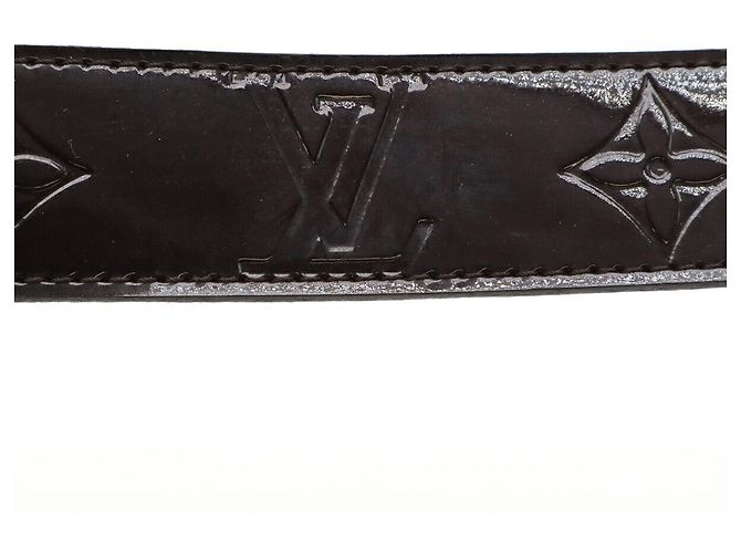 Cinturón de cuero Monogram Vernis de Louis Vuitton Burdeos Púrpura - vista 6