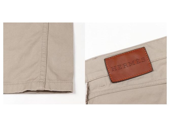 Hermès Jeans dritti in cotone Hermes
Pantaloni Beige - vista 10