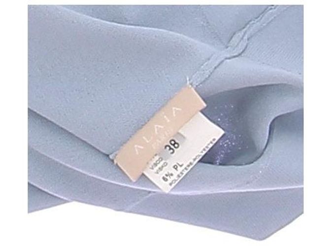 Alaïa Cardigan in Blau mit Knöpfen - Ansicht 5