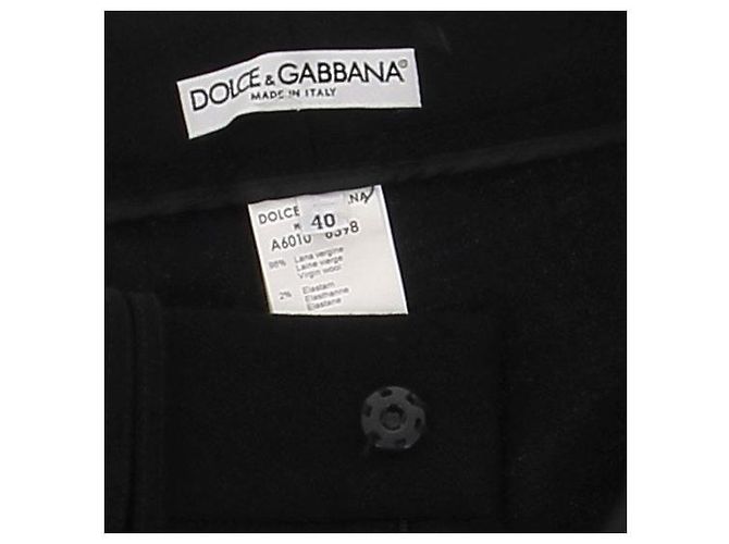 Dolce & Gabbana Calça preta de lã Preto - vista 5