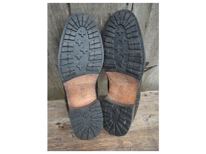 Autre Marque Manfield Richelieu Scarpe Stringate in Pelle Marrone Scuro - vista 6