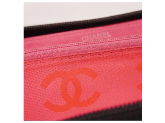 Chanel Cambon Langer Geldbeutel aus schwarzem Lammleder - Ansicht 16