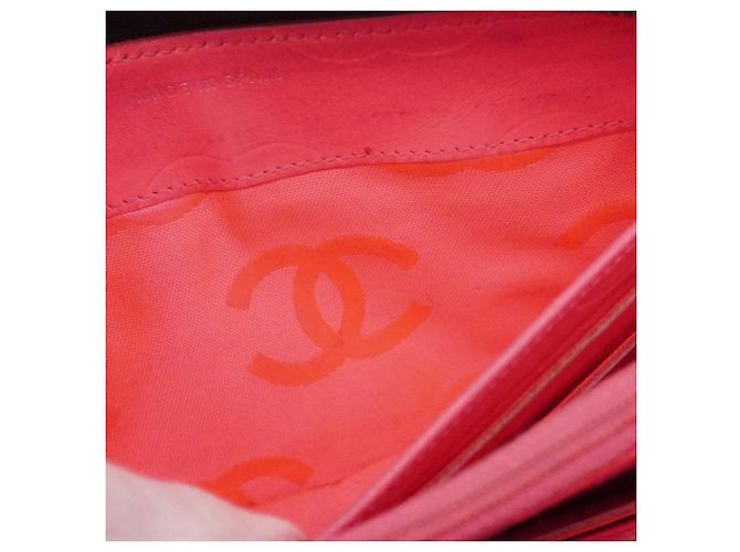 Chanel Cambon Langer Geldbeutel aus schwarzem Lammleder - Ansicht 17