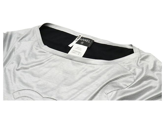 Timeless Chanel Logo Polyester Top Silber - Ansicht 3