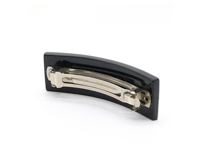 Fermaglio per capelli in plastica con logo Chanel 00A Nero - vista 2