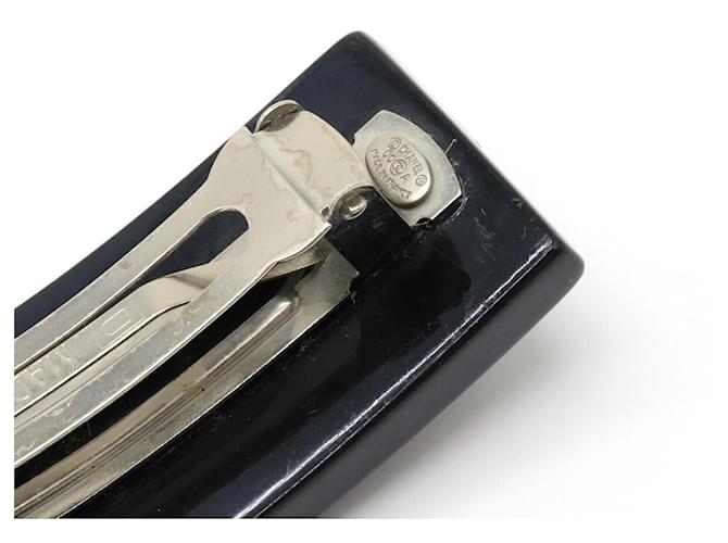 Fermaglio per capelli in plastica con logo Chanel 00A Nero - vista 5