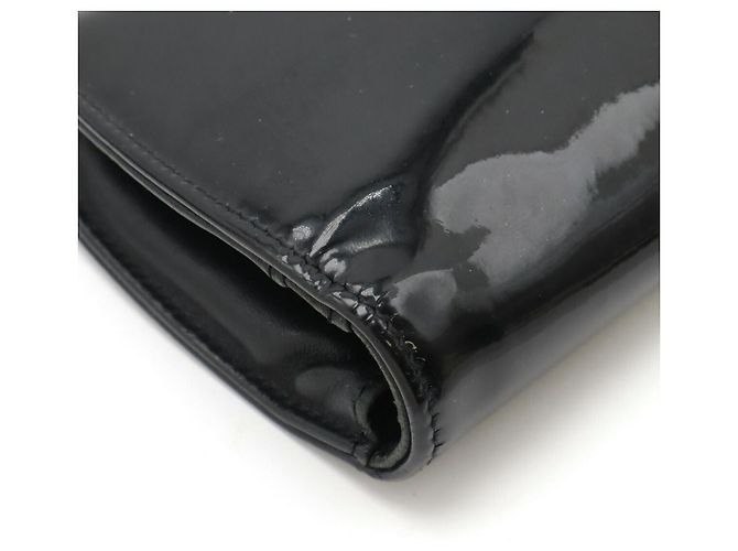 Timeless Cartera larga de piel patentada Chanel Make Up Negro - vista 3