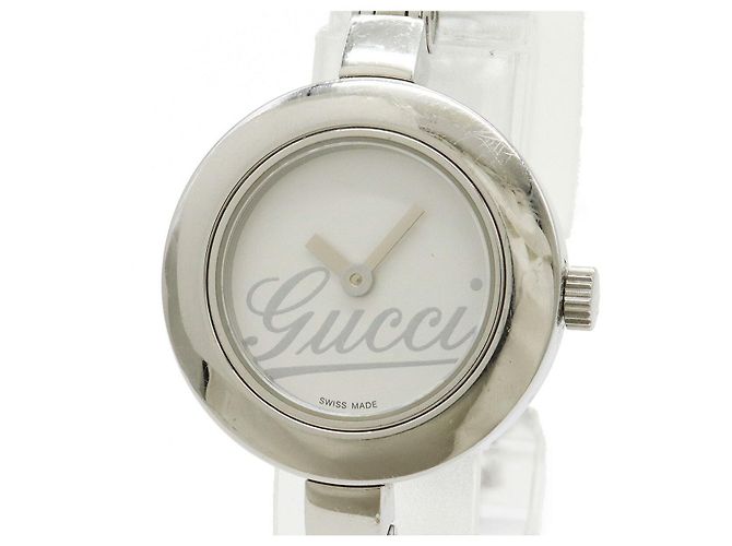 Gucci 105 aus Edelstahl mit Quarz Weiß - Ansicht 4