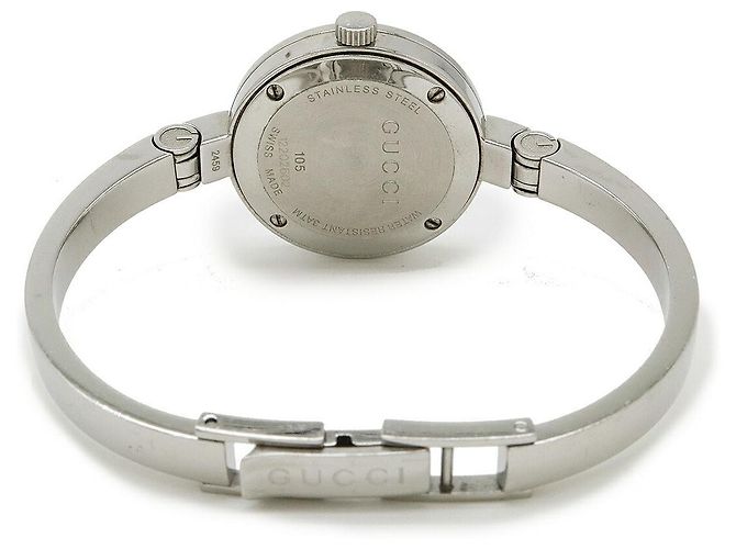 Gucci 105 aus Edelstahl mit Quarz Weiß - Ansicht 5