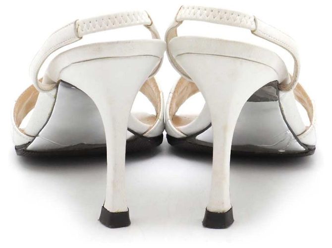 Sandali in pelle Chanel Bianco - vista 3