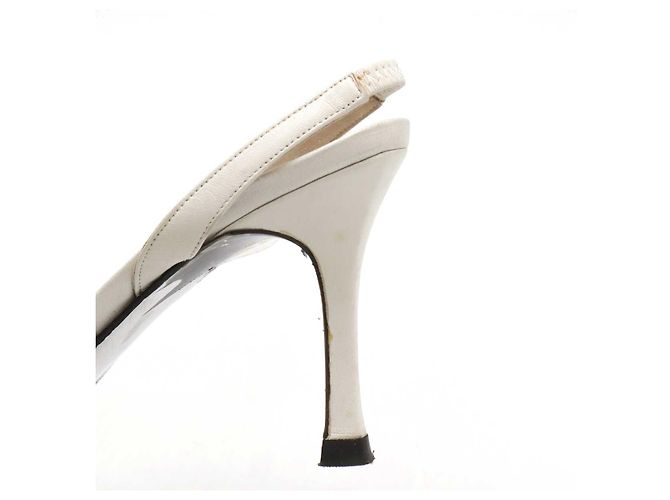 Sandali in pelle Chanel Bianco - vista 7