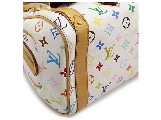 Louis Vuitton Priscilla Monogramm Mehrfarben Handtasche Weiß - Ansicht 3