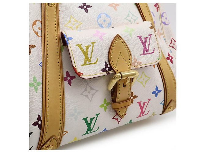 Louis Vuitton Priscilla Monogramm Mehrfarben Handtasche Weiß - Ansicht 9