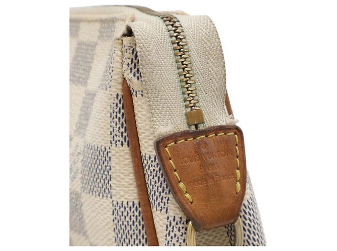 Borsa a spalla 2 in 1 Louis Vuitton Eva Damier Azur Crudo - vista 5
